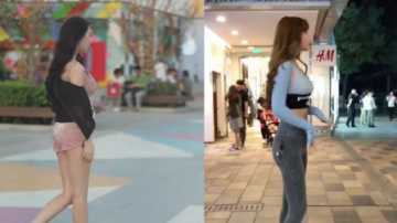 街拍美女：看着你笑不自主的哈哈哈哈赵雪晴Sabrina