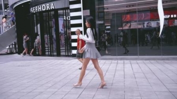 重庆40度高温路人街拍