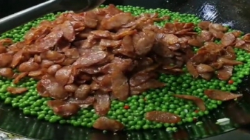 实拍大酒店师傅的腊肉炒豌豆，感觉腊肉放得太少了吧