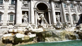 意大利罗马市区 万神殿 许愿池 四河喷泉