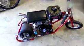 牛人自制增压摩托车 没买保险可千万别骑啊