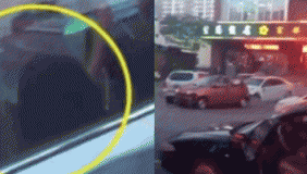 网曝陕西街头小轿车“发疯”连撞8辆车