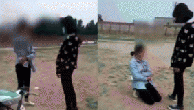 网曝保定一女生遭同学暴打 旁边同学围观说笑