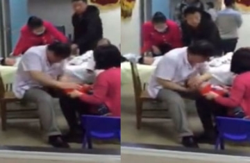 网传儿童被医生暴力揉头 医院：在治疗脑瘫患儿