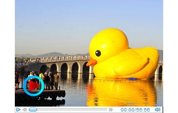 颐和园万人围观大黄鸭  十一黄金周景区爆满