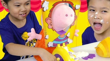 奶油打脸游戏恶搞亲子整人游戏