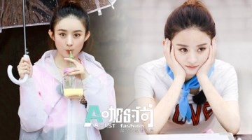 赵丽颖景区度假引围观 假装生气不愿被偷拍