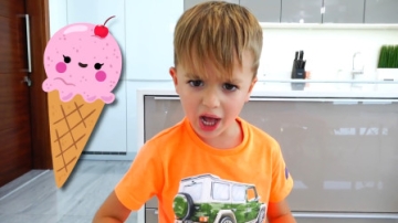 萌娃小可爱的冰淇淋被爸爸、妈妈和哥哥给偷吃了，小家伙可生气了！—萌娃：这是我的！