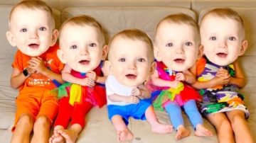 太好玩，萌娃小萝莉和小正太怎么变成5个小宝宝？爸爸发现了吗？