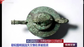 疑似圆明园流失文物青铜虎鎣昨日在英被拍卖