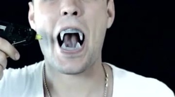 国外牛人用热熔胶，纯手工打造一副锋利的狼牙！