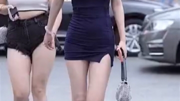 【 街拍美女】遇到的漂亮小姐姐，这一身穿搭太有回